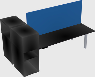 Shared electric desk + cabinet