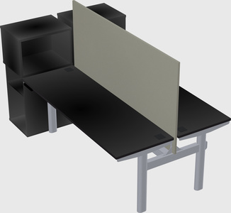 Shared electric desk + cabinet