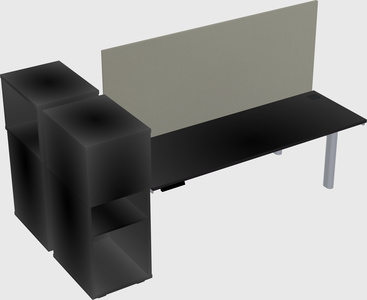 Shared electric desk + cabinet
