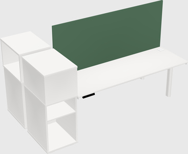 Shared electric desk + cabinet