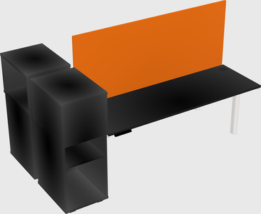 Shared electric desk + cabinet