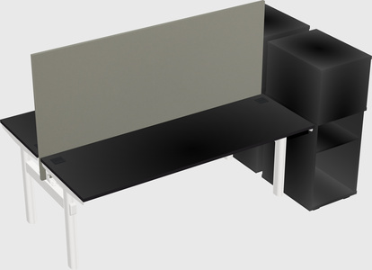 Shared electric desk + cabinet