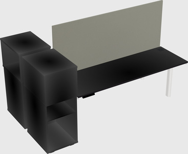 Shared electric desk + cabinet