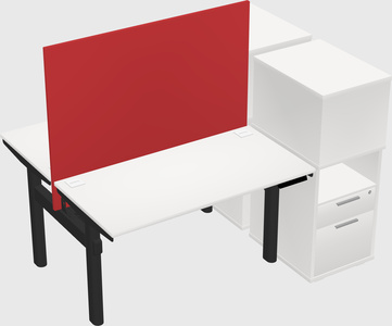 Shared electric desk + cabinet