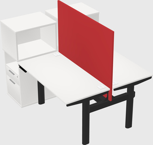 Shared electric desk + cabinet