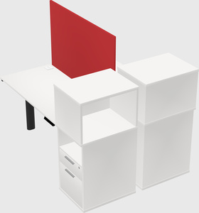 Shared electric desk + cabinet