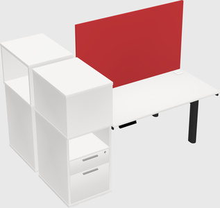 Shared electric desk + cabinet