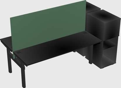 Shared electric desk + cabinet