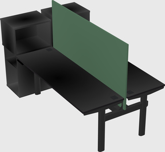 Shared electric desk + cabinet