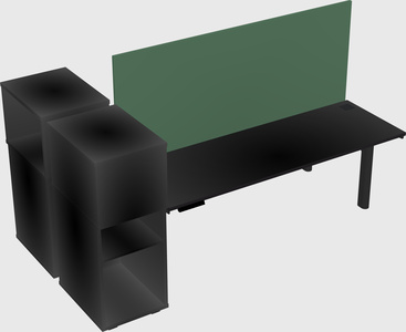 Shared electric desk + cabinet