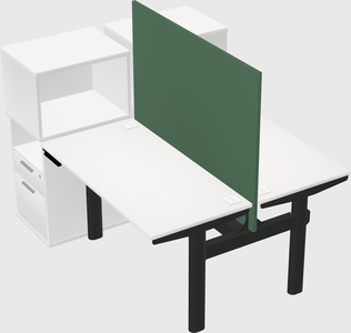 Shared electric desk + cabinet