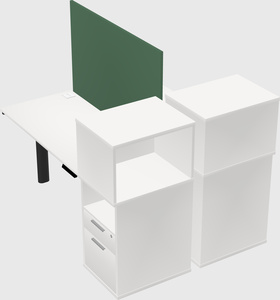 Shared electric desk + cabinet
