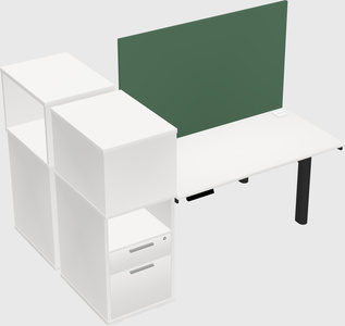 Shared electric desk + cabinet