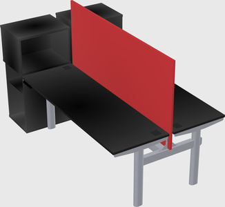 Shared electric desk + cabinet
