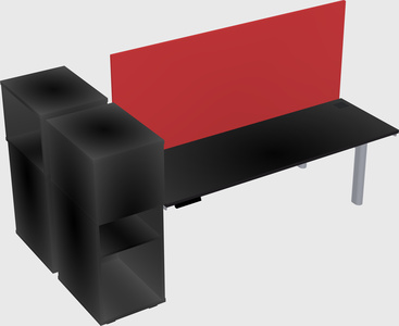 Shared electric desk + cabinet