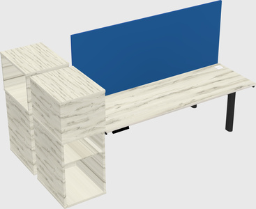 Shared electric desk + cabinet