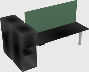 Shared electric desk + cabinet