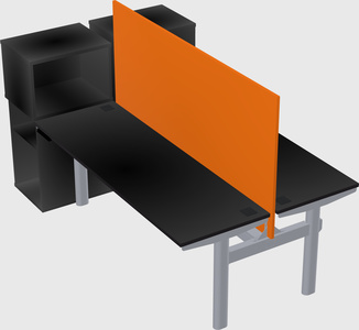 Shared electric desk + cabinet