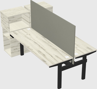 Shared electric desk + cabinet
