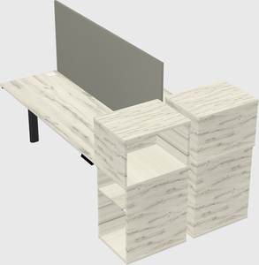 Shared electric desk + cabinet