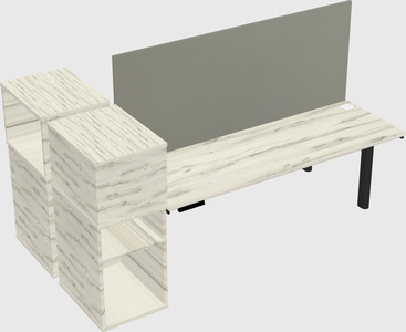 Shared electric desk + cabinet
