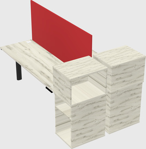 Shared electric desk + cabinet