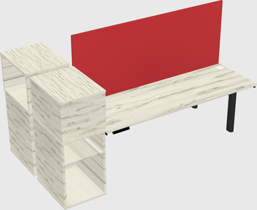 Shared electric desk + cabinet