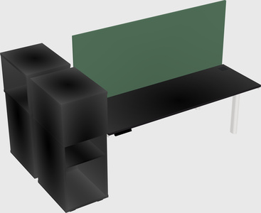Shared electric desk + cabinet