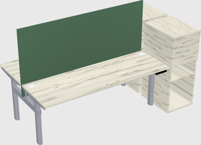 Shared electric desk + cabinet