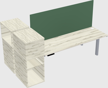 Shared electric desk + cabinet
