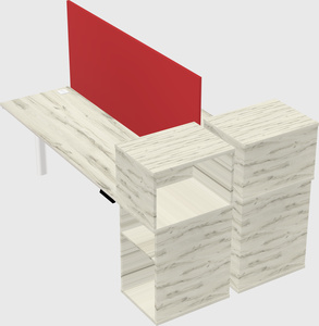 Shared electric desk + cabinet