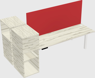Shared electric desk + cabinet