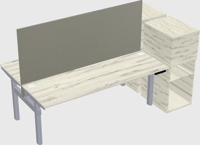 Shared electric desk + cabinet