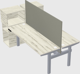 Shared electric desk + cabinet