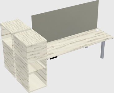 Shared electric desk + cabinet