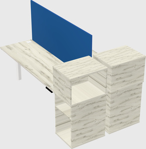 Shared electric desk + cabinet