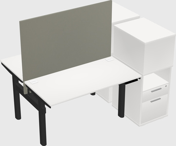 Shared electric desk + cabinet