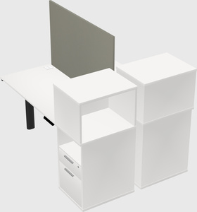 Shared electric desk + cabinet