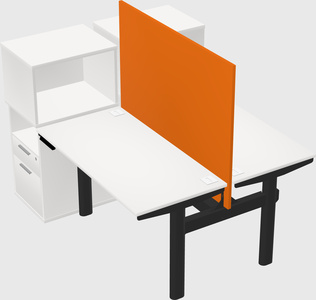 Shared electric desk + cabinet
