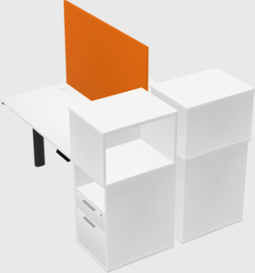 Shared electric desk + cabinet