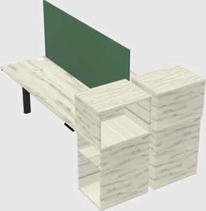 Shared electric desk + cabinet