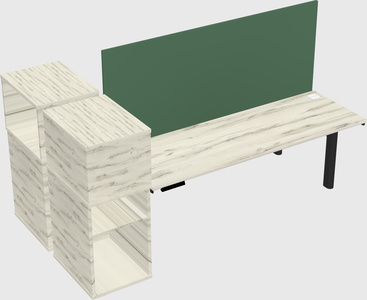 Shared electric desk + cabinet