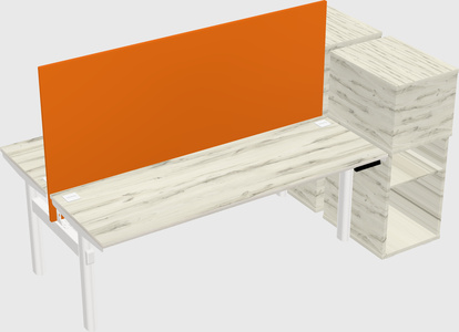 Shared electric desk + cabinet