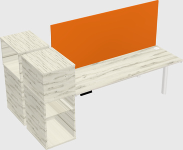 Shared electric desk + cabinet