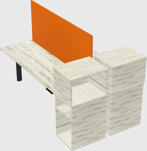 Shared electric desk + cabinet