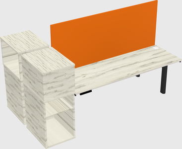 Shared electric desk + cabinet