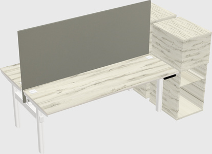 Shared electric desk + cabinet
