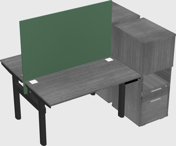 Shared electric desk + cabinet