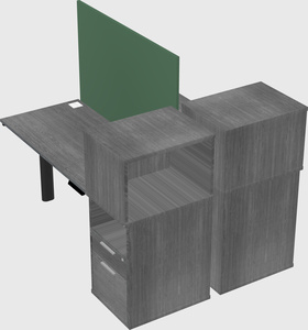 Shared electric desk + cabinet