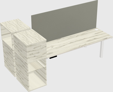 Shared electric desk + cabinet